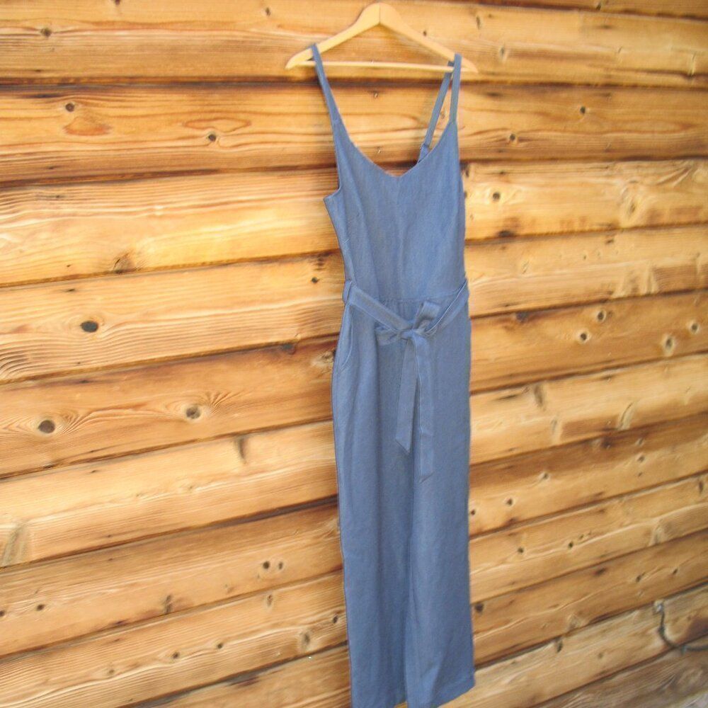 Nwt Bluechambray Belted Jumpsuit Pants — image 3 of 8